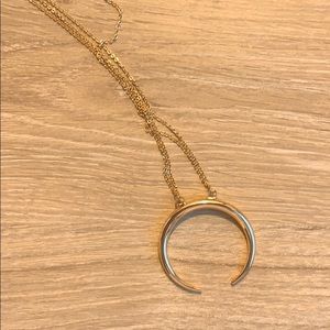 Gold Crescent Moon Necklace 🌙